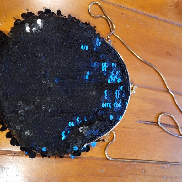 Black Sequin Evening Bag - Picture 5 of 6